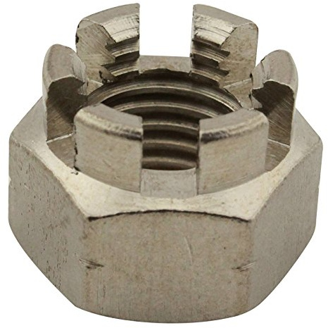 Kronenmuttern - M20 - (2 Stück) - DIN 935 / ISO 7036 - rostfreier Edelstahl A2 (V2A) / NIRO - SC935 | SC-Normteile