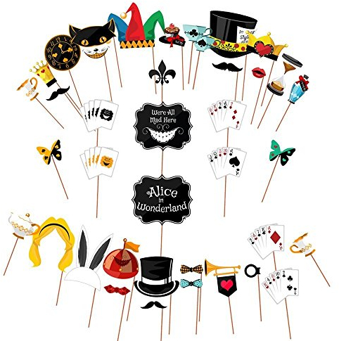 Alice im Wunderland Party Requisiten Betrieb Schilder für Mad Hatters Tee Party Riesiges Pack