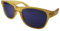 Ciffre Sonnenbrille Nerdbrille Nerd Brille Pilotenbrille Look Gelb Gold Blaue Glässer