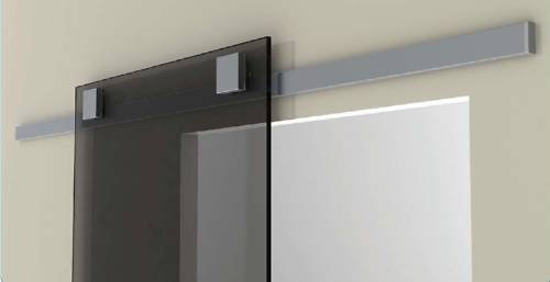 Binario Divina Scorrevole alluminio per porta vetro kg. 80