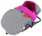 BabyLux FUßSACK 90cm Minky Babyschale Kinderwagen Buggy Jogger Herbst Sommer Frühling (11. Amarant + Maroko)