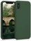 kwmobile Case Compatible with Apple iPhone X Case - TPU Silicone Phone Cover with Soft Finish - Dark Green