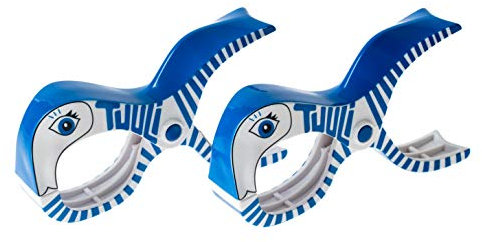 tuuli Accessories Summer Clips Mollette Spiaggia Asciugamano Sdraio Bagno Bucato Passeggino Accessori (2x Blu)