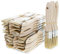 ASelected 50Pack 1 inch Chip Paint Brushes Set Flat Natural Bristle Disposable Paint Brushes with Wood Handle for Acrylic Paint, Stains, Varnishes, Watercolours, Furniture, Glues, Wall Painting, Gesso