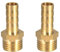 Be In Your Mind Messing Schlauchanschluss Stecker Adapter2 Stk. 8mm Widerhaken Schlauchanschluss Kupplungsverbinder mit 1/4 Zoll BSP Außengewinde Rohrnippelanschluss für Luft Wasser Heizöl Gas