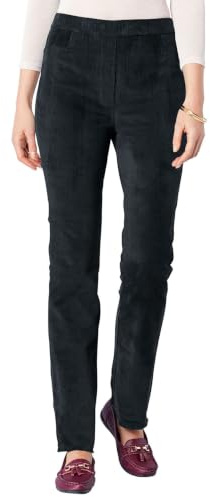 Chums Ladies Pull On Corduroy Trousers for Women Black 10