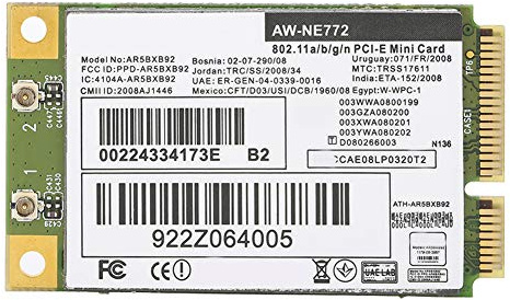 5G WiFi Karte, Dual Band, Wireless Netzwerkkarte, AR9280, AR5BXB92, PCI-E, 300Mbps, 802.11A/B/G/N, Unterstützung XP/win7/win8/win10/linux/UBNT, für Laptop Desktop