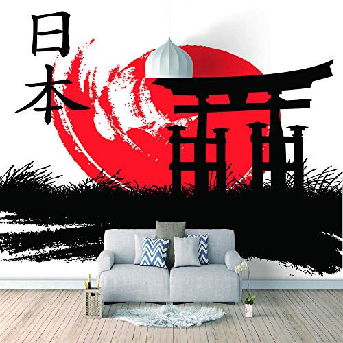 Papier peint Panoramique 3D, GEEBIRD - Japon Nature, Autocollant Mural pour Salon, Chambre À Coucher, Couloir Moderne, Espace Visuel De Paysage Naturel, Murale 300x210 cm - 6 lés