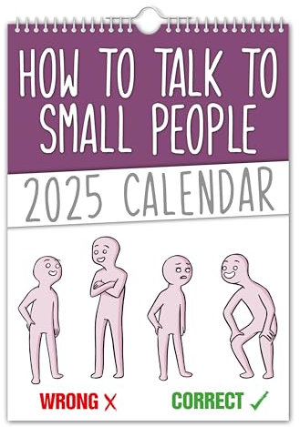 Wandkalender für 2022, Aufschrift How to talk to small people, lustig, witzig, Weihnachten, Geburtstag, Geschenkidee, Geschenk, Humor, Wichteln, Jahresplaner, Bürogeschenk