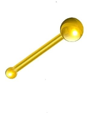 Body Piercing 750er Echtgold Goldstecker Goldpiercing Nasenpiercing Nase Nasenstecker Echt 750 Gold Maße 0,6 x 6 1,4 mm Stecker neu modern modisch extravagant exklusiv Stärke 0.6mm 45069