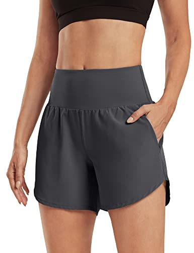 G4Free Activewear-Shorts für Damen Hohe Taille Sportshorts Yoga Kurz Hose mit Taschen Laufhose für Fitnessstudio Ausbildung