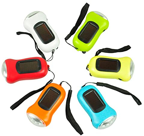Radio Solaire à manivelle, Mini Lampe de Poche à manivelle à LED, Radio météo durgence à manivelle, Lampe de Poche LED Rechargeable pour randonnée, Camping, extérieur (Couleur aléatoire)