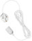 Teynewer Pendant Light Ceiling Lighting Fitting, E27 Lamp Holder with Switch Suspended Pendant Light Fitting Kit, 2 Core Textile Cable UK Plug (White, 2m)