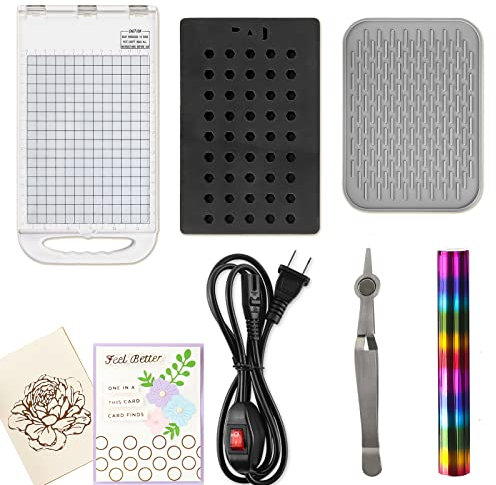 Hot Stamping Foil Machine Glimmer Hot Foil System For Card Making Vinyl Film Transfer Hot Foil and Press Machine UK Plug 220V Stamping Scrapbooking Tool Kits Heat Press Crafting Foiling Machine