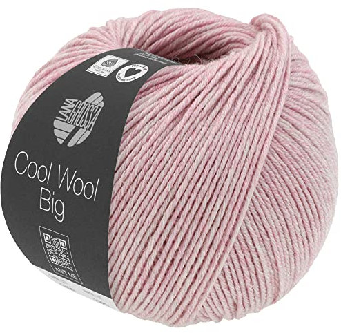 LANA GROSSA Cool Wool Big Melange | Extrafeine Merinowolle waschmaschinenfest und filzfrei | Handstrickgarn aus 100% Schurwolle (Merino) | 50g Wolle zum Stricken & Häkeln | 120m Garn FB 1602