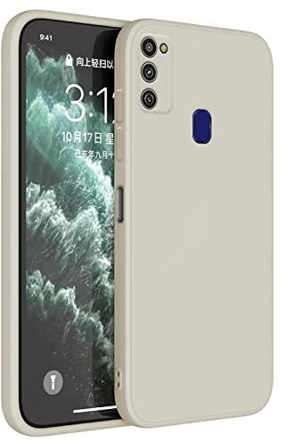 Topme Handyhülle Hülle Fur Samsung Galaxy M21 / Galaxy M30s (6.4 Inches) Case Schutzhülle, Hautschutz Aus TPU Silikonhülle - Altweiß