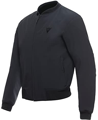 Dainese - Bhyde No-Wind Tex Jacket, Motorcycle Bomber, Windproof And Water Repellent Fabric, Soft Protectors On Shoulders And Elbows, Men's Motorcycle Jacket, Black, 46