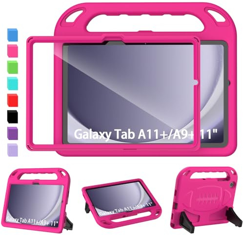 SINSO Case for Samsung Galaxy Tab A11+ Plus/A9+ Plus 11 In 2025/2023, Rose