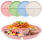 GOTRUST 4PCS Assiettes en 3 Divisées en Plastique, 23CM Incassables Contrôle des Portions Assiettes, Assiette Regime Portion Rondes, Sans BPA pour Adultes Enfants Dîner Dessert