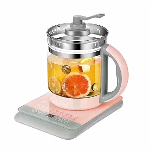 Electric Glass Kettle Handle Boiling Pink Adjustable Temperature Kettle Tea Smart Vintage (Color : A, Size Vision