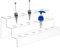NBEADS 18-Hole 3-Tier Wine Bottle Stopper Display, 12.3x30.2x14.5cm Clear Acrylic Wine Bottle Stopper Display Stairs Inner 1.9cm Wine Stopper Display Stand Rack for Countertop
