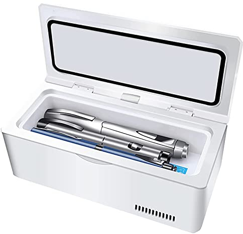 GNbow Boîte de Voyage pour Refroidisseur d'insuline, Refroidisseur D’Insuline Mini Portable Réfrigérateur Insuline Car Frigo ContrôLe De TempéRature PréCis À 2-8 ° C