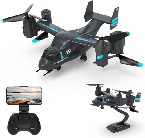 BOCGRCTY RC-Flugzeug mit 480P-HD-Kamera, 2,4-GHz-Starrflügel-RC-Flugzeug, RC-Segelflugzeug, geeignet für Erwachsene Jungen mit Höhenhalt, Gyro-Stabilisierung, Headless-Modus, EIN-Knopf-Rückkehr