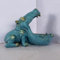 Cutfouwe Nilpferd Statue Schale,Nilpferd Figuren Schlüsselschale,Harz Aufbewahrungsbox,Tischdekoration,Schlüsselbonbons Kleinteile Behälter,Dekoration,Geschenke,Sammlerstück,Light Blue