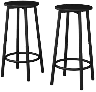 Vicco Barhocker Edmonton, Schwarz, 31.5 x 64 cm 2 Teile