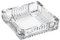 ALEEZ - Heavy Duty Crystal Glass Ashtray - Medium Square Ash Tray for Cigarettes and Cigars - Durable Crystal-Cut Ash Holder for Home, Office, Tabletop - Clear Portable Tray 15 x 15 x 4 cm (1, Medium)