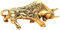 LZYWOD Mini-Statue aus Kupfer, Kuh, Ochse, Skulptur, kleine Messing-Statue, Ornament, Tier, Ochse, Stier, Fengshui, handgefertigte Statue, Off-Figuren