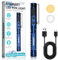 Rechargeable Pen Torch, RISEMART LED Pen Light with Warm/Cool White & Stepless Dimmable, Pupil Gauge Penlight for Nurses Doctors Paramedic EMT Emergency (Sapphire Blue)