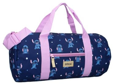 MyBagStory - Reisetasche für Mädchen (Stitch für Jungen, Schule, Kindergarten, Grundschule, Größe 45 cm, verstellbarer Trageriemen, Geschenkidee, Blau, Kindergepäck