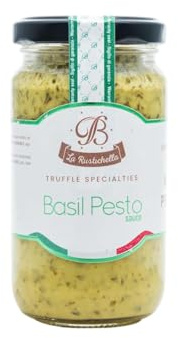La Rustichella - Basil Pesto Sauce 200 g - 100% Made in Italy | Gluten-Free, Cholesterol-Free