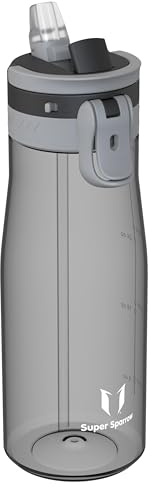 Sparrow Trinkflasche - TouchFlow Tritan Wasserflasche - 500ml, 750ml, 1L - BPA-frei - Sportflasche Auslaufsicher - Trinkflaschen mit Strohhalm für Sport, Outdoor - Leicht, Nachhaltig