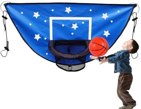 Trampolin -Basketball -Reifenbefestigung, Basketballtor für Trampolin - Basketball -Netz für Kinder Dunking,Basketball -Hoop für Dunk Fit, Trampolinzubehör für alle Alterser