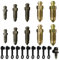 Huybaa 10 Pièces Vis de Purge de Frein pour Moto - Boulon Banjo avec Capuchon, Tailles 2 x M6 x1mm, 2 x M7x1mm, 2 x M8x1.25 mm, 2 x M10 x 1mm, 2 x M10 x1.25 mm