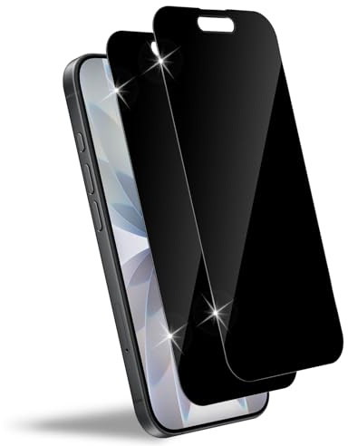 HidWee Sichtschutz kompatibel mit iPhone 17 für Panzerglas, 2 Stück Privacy Panzer Schutz Glas, 9H Härte Anti-Kratzen Blasenfrei Privatsphäre Anti-Spy Schutzfolie