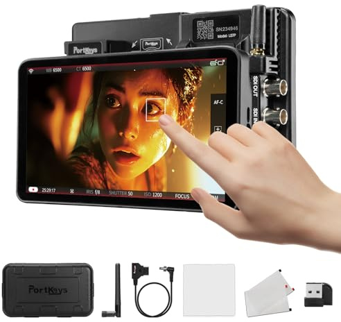 Portkeys LS7P Monitor De Campo On-Camera 7 1000nit Touchscreen, Control Inalámbrico De Cámara, Marco De Metal, Monitor Compatible con S0NY FX3/FX30/FX6, CAN0N EOS C80/C400, BMPCC 4K/6K