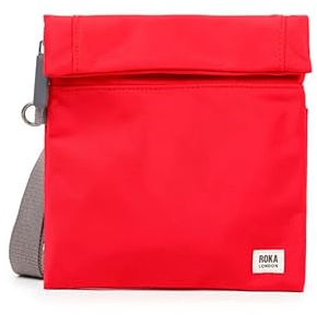 ROKA London Stratford Crossbody Bag – Lightweight Water-Resistant Recycled Nylon Shoulder Bag for Women & Men – Adjustable Strap, Secure Zip Pockets, Everyday Travel & Phone Bag | Recycled Nylon