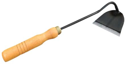 Abaodam Handliche Kleine Hacke mit Holzstiel Ergonomisches Gartengerät zum Jäten und Pflanzen Leichtes Tragbares Unkrautbekämpfungswerkzeug für Hausgarten Büro und Schule Robuste