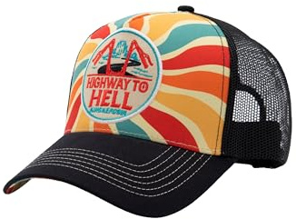 King Kerosin Highway Logo Cap Basecap Baseballcap Curved Brim Truckercap Meshcap Herren - Snapback, mit Schirm, Schirm Frühling-Sommer Frühjahr