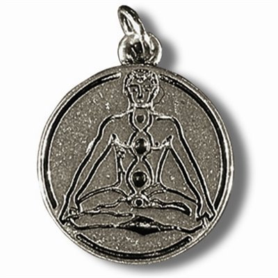GamePoint Zinn-Amulett Kundalini mit Achat-Schutzstein und Erklärungskarte