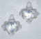 2 TLG. Glas-Herzen Set in Ice Weiss Silber Regen - Christbaumkugeln - Weihnachtsschmuck-Christbaumschmuck