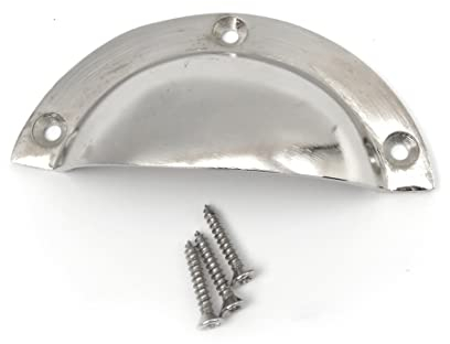 Jones & Grey Silver Polished Chrome Drawer Furniture Kitchen Cabinet Cup Handles