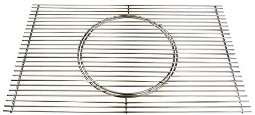 AKTIONA Edelstahl Grillrost 67 x 40 cm Expert + Ø 29 cm | herausnehmbaren runden Grillrost nur 12 mm Stababstand, Stäbe Ø 4mm !!!, stabil / Grillclub / deutscher Fachhändler