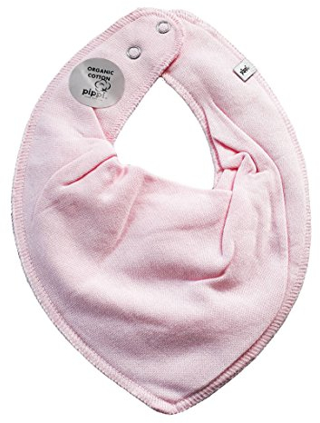 Pippi Babywear Halstuch Lätzchen Dreieckstuch Biobaumwolle uni (hellrosa)