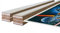 empireposter Holz Posterleisten 41cm, 2 Paar = 1x Oben Metall-Ösen und Schnur + 1x unten, Magnetverschlüsse. Die Klemmleisten sind aus natürlichem Schichtholz.
