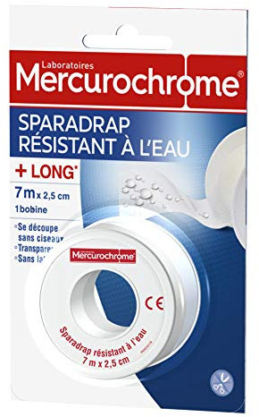 Sparadrap résistant à l'eau Mercurochrome - 7m