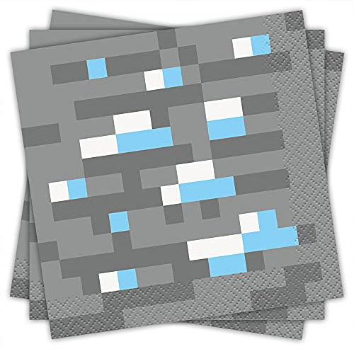 Minecraft Birthday Party Small Beverage Napkins 16 Pack